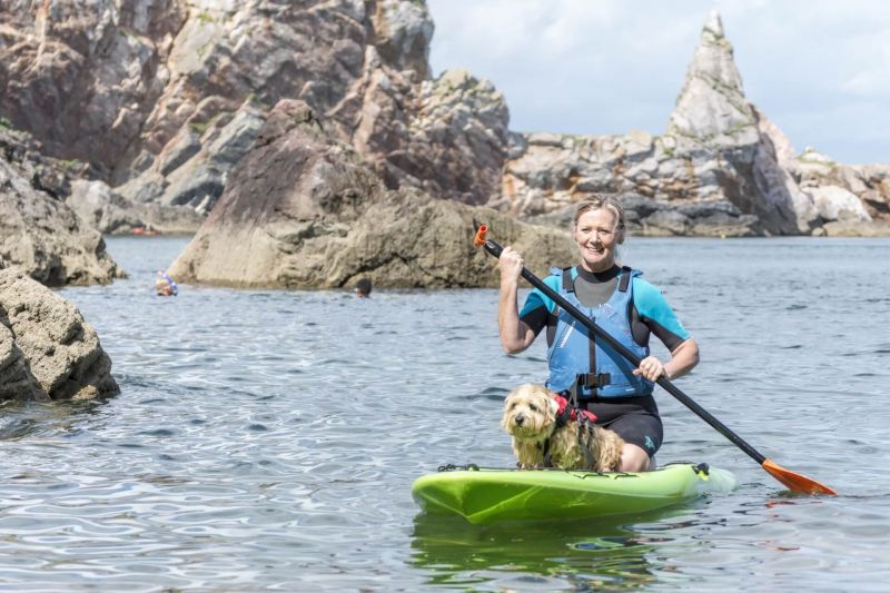 Canine Paddle Boarding on The English Riviera