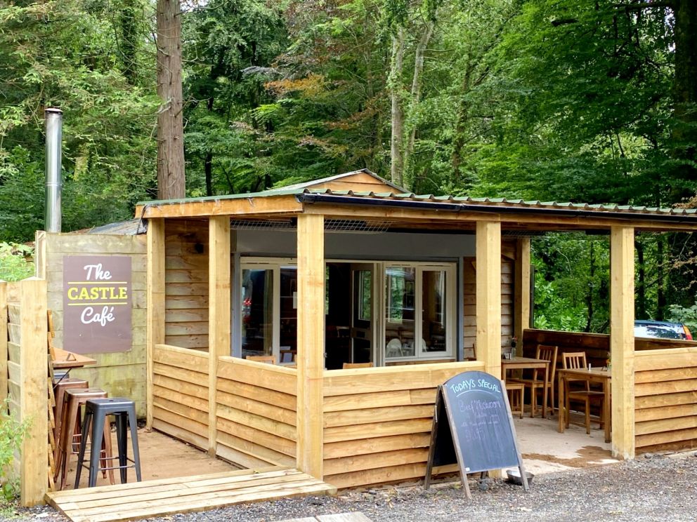 The tea room at Berry Pomeroy Castle.