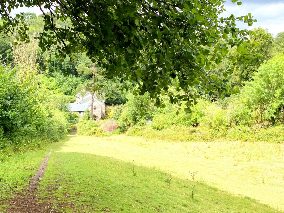 Circular walk at Berry Pomeroy Castle near Torquay on The English Riviera.