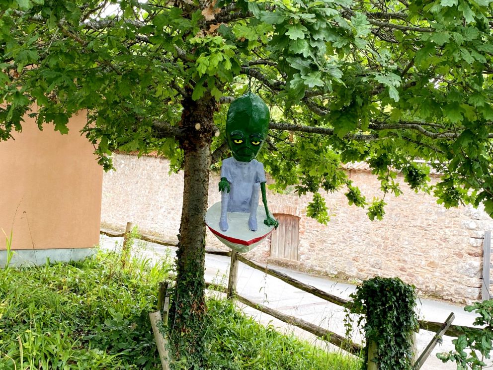 Sculpture Trail in Cockington Country Park in Torquay on The English Riviera