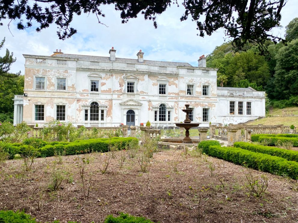 Lupton House - side elevation and the Italianate garden